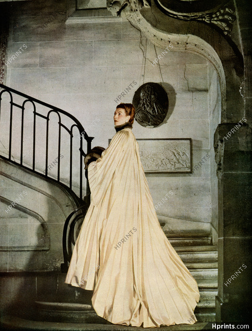 Jacques Fath 1947 Evening Gown Photo Kitrosser