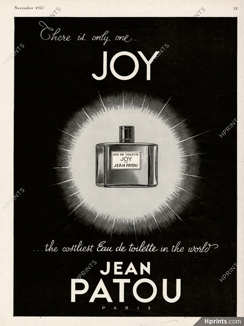 Jean Patou (Perfumes) 1957 Joy