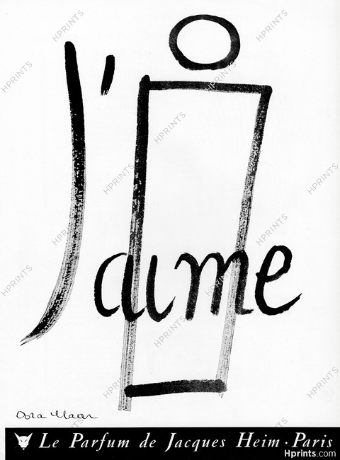 Jacques Heim (Perfumes) 1957 "J'aime" Dora Maar
