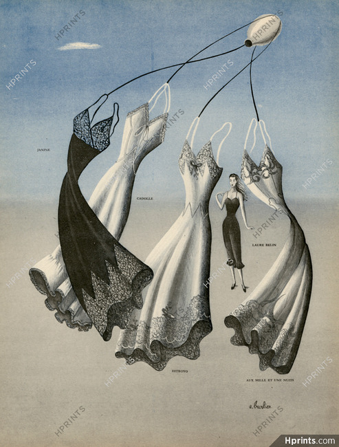 Parures de Nuit, Lingerie 1949 Janine, Cadolle, Hitrovo, Laure Belin, Aux Mille et une Nuits, André Barlier