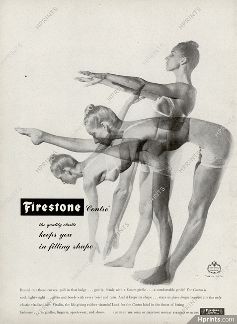 Firestone 1947 Contro Elastic Yarn, Girdle
