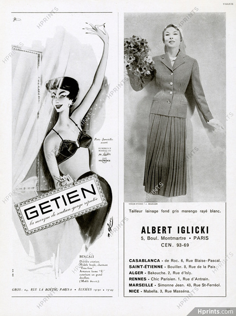 Getien Lingerie — Vintage original prints and images