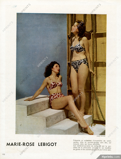 Marie-Rose Lebigot 1946 Swimwear, Photo Gorsky