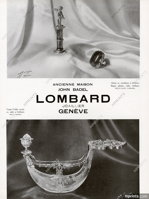 Lombard (High Jewelry) 1949 John Badel, Fabergé, Genève