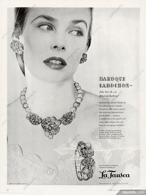 La Tausca (Pearls) 1951 Baroque Cabochon