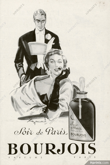Bourjois (Perfumes) 1954 Soir de Paris, Raymond (Brénot)