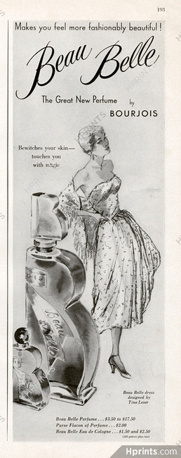Bourjois (Perfumes) 1950 Beau Belle