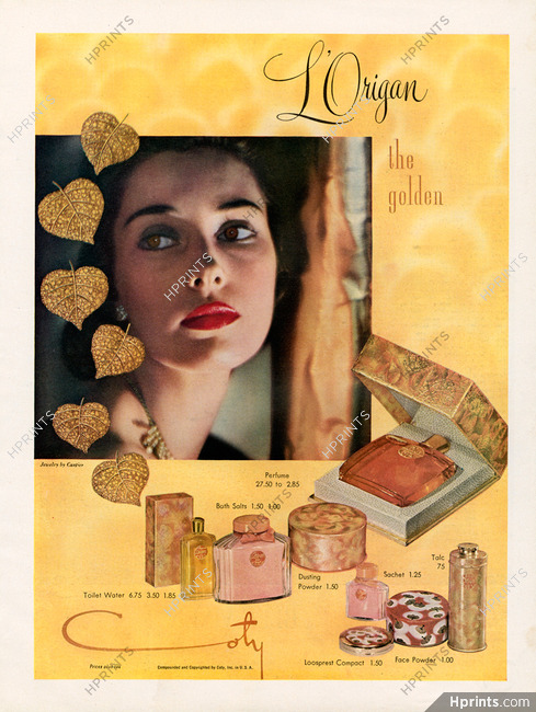 Coty (Perfumes) 1950 L'Origan, Cartier