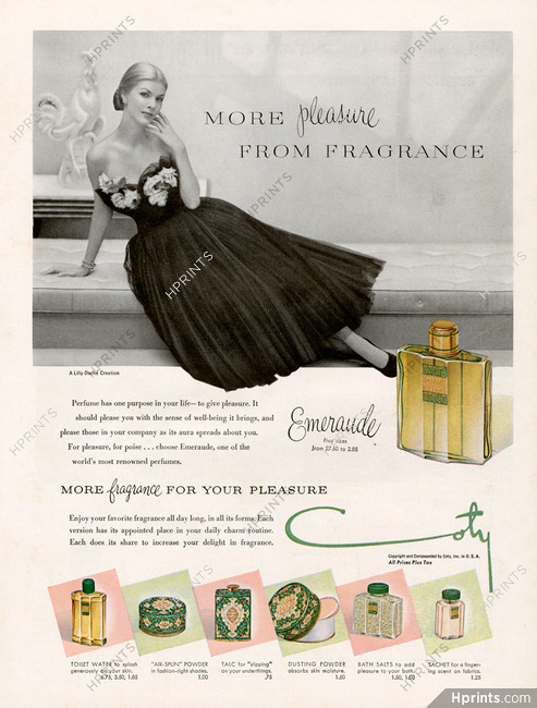 Coty (Perfumes) 1949 Emeraude, Lilly Daché