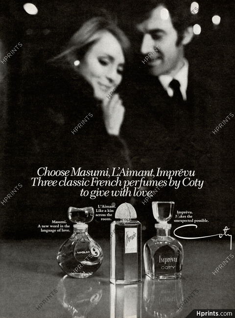 Coty (Perfumes) 1969 Masumi, L'Aimant, Imprévu