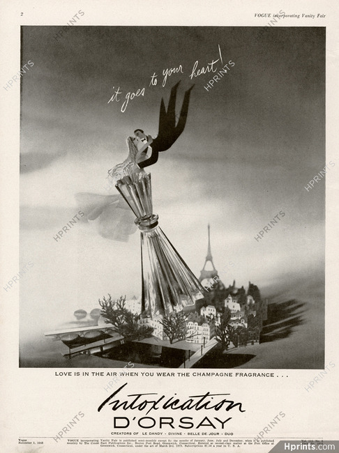 D'Orsay (Perfumes) 1948 Intoxication, Paris, Lovers