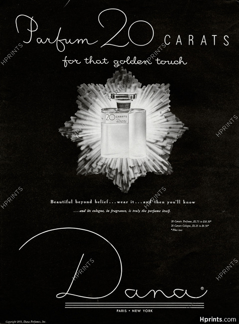 Dana (Perfumes) 1953 20 Carats