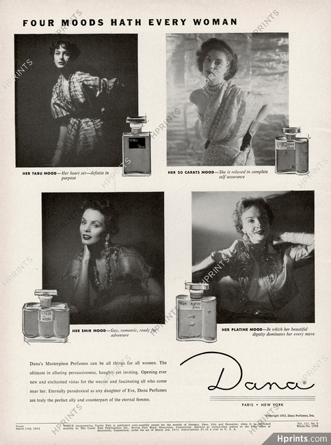 Dana (Perfumes) 1953 Four Moods Hath Every Woman