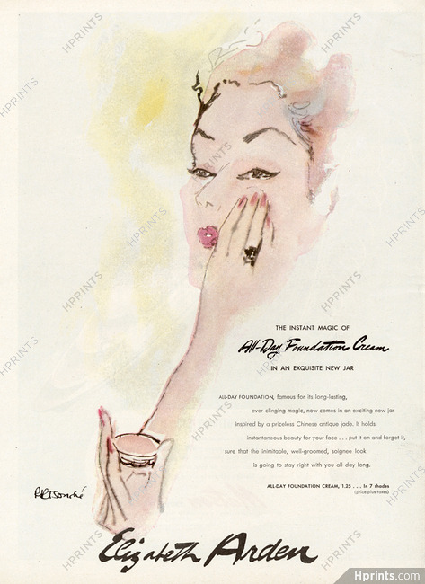 Elizabeth Arden (Cosmetics) 1945 René Bouché, Making-up