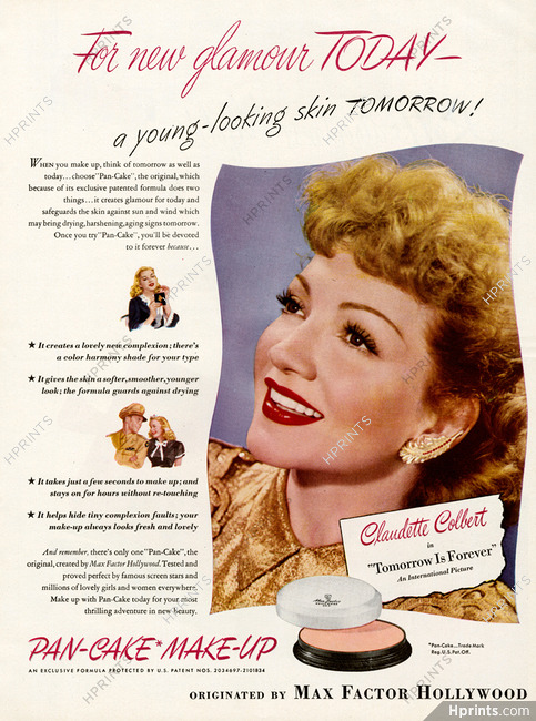 Max Factor (Cosmetics) 1945 Claudette Colbert, Make-up