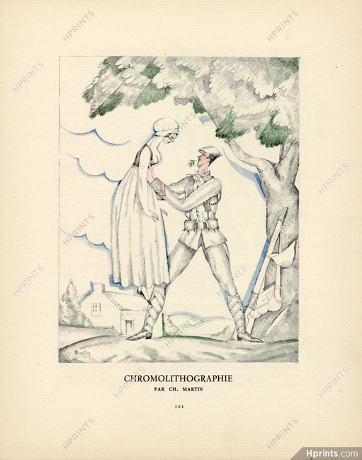 Chromolithographie, 1923 - Charles Martin. La Gazette du Bon Ton, n°3