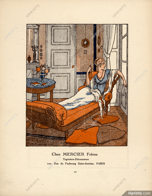 Mercier Frères (Decorative Arts) 1913 Pierre Brissaud, La Gazette du Bon Ton
