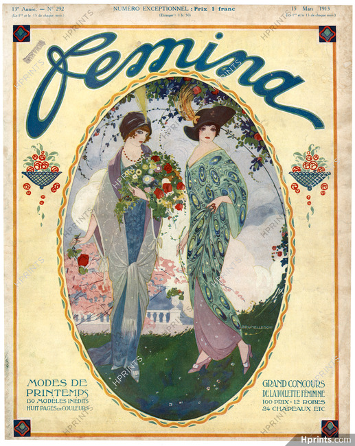 Umberto Brunelleschi 1913 Femina Cover