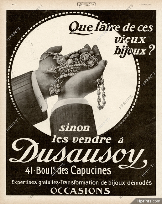 Dusausoy 1913 Vieux bijoux