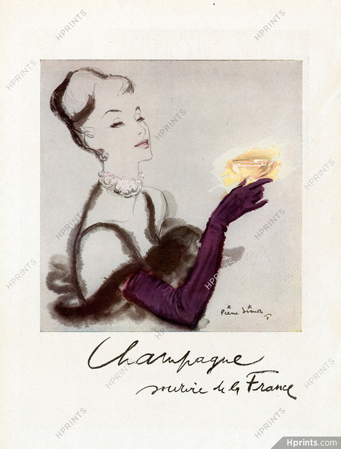 Le Champagne 1948 Sourire de la France, Pierre Simon (Large)