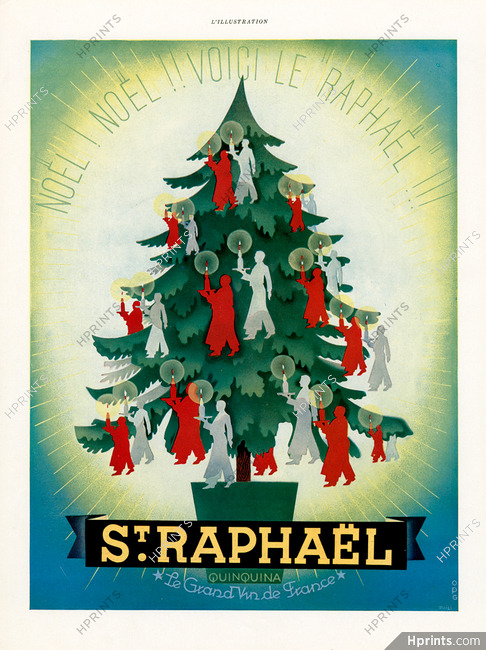 Saint-Raphaël 1937 Noël, Christmas Tree, Phili