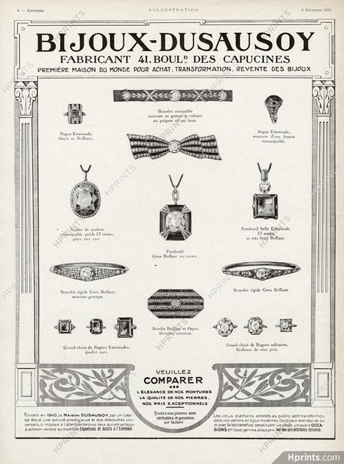 Bijoux Dusausoy (Jewels) 1921 (Large)