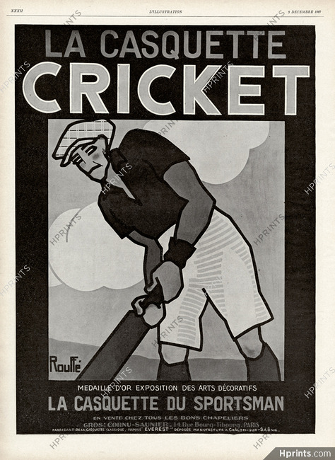 Cricket (Hats) 1927 Casquette du Sportsman, Rouffé
