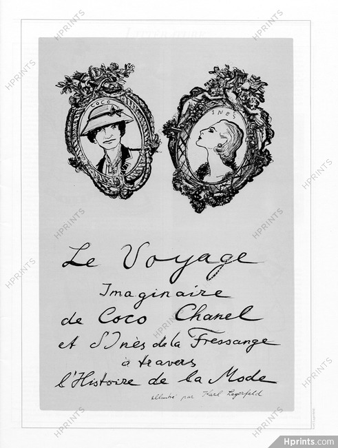 Karl Lagerfeld 1987 Le Voyage Imaginaire de Coco Chanel et Inès de la Fressange