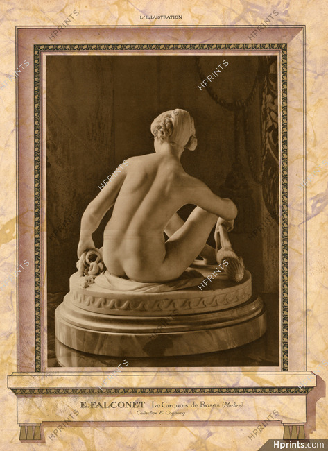 E. Falconet 1926 ''Le Carquois de Roses'' Nude