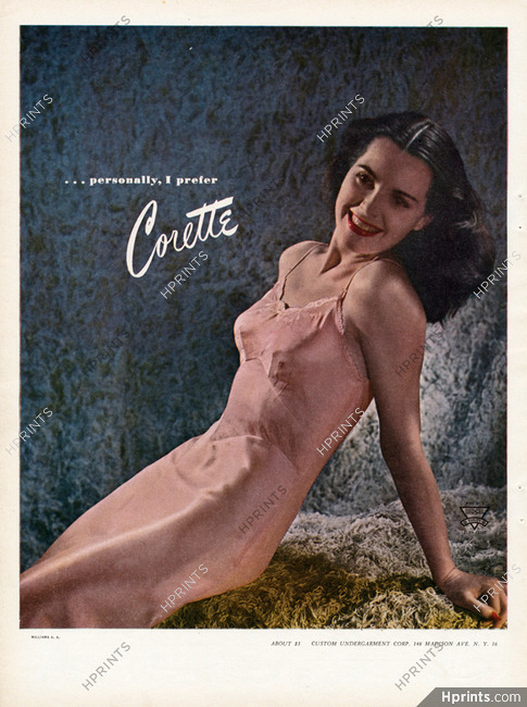 Corette (Lingerie) 1945 Nightgown