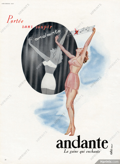 Andante 1950 Girdle — Advertisement