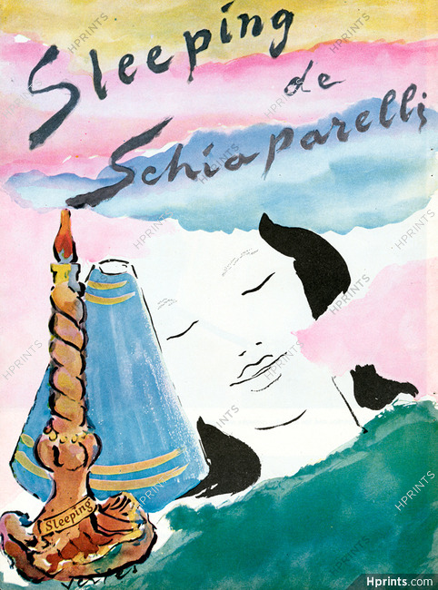 Schiaparelli (Perfumes) 1945 Sleeping, Marcel Vertès