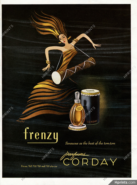 Corday (Perfumes) 1945 Bobri, Frenzy