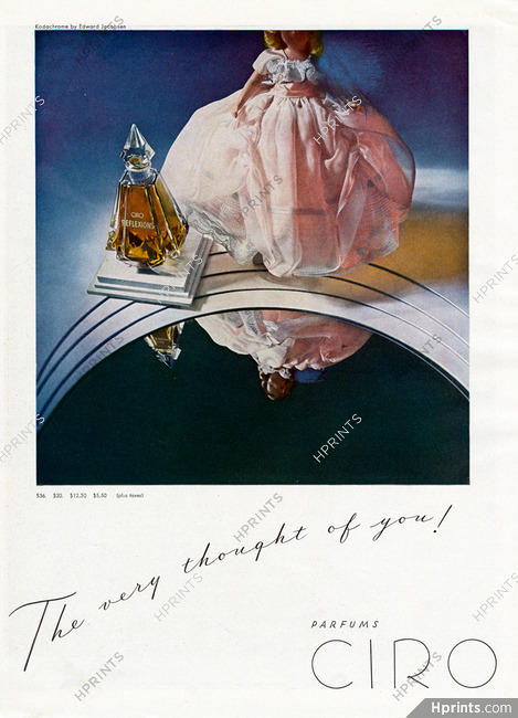 Ciro (Perfumes) 1946 Reflexions, Edward Jacobsen, Doll
