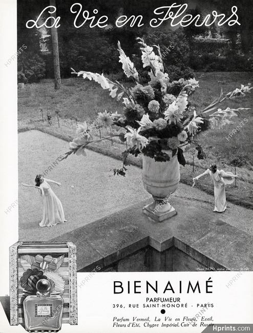 Bienaimé (Perfumes) 1936 La Vie en Fleurs, Photo Arik Nepo