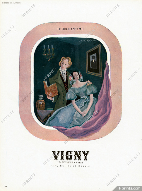 Vigny (Perfumes) 1947 Heure Intime, Jack Roberts