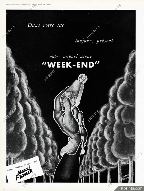 Marcel Franck (Perfumes) 1953 Week-End, Suzanne Reymond