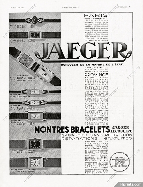 Jaeger-leCoultre (Watches) 1934