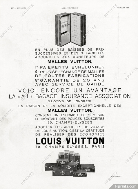 Louis Vuitton (Luggage) 1932 Suitcases for Clothes