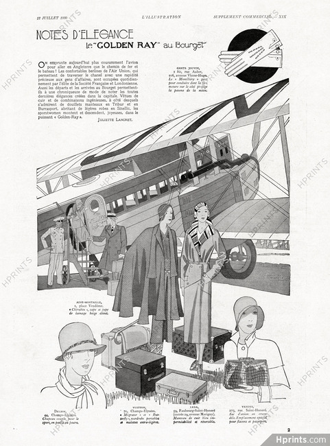 Vuitton Wardrobe Portables & Mallettes 1930 The Golden Ray Airplane, au Bourget