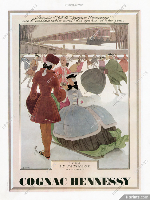 Hennessy 1938 Le Patinage, Marty, Ice Skating