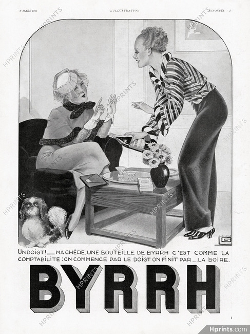 Byrrh 1935 Georges Léonnec, Pekingese Dog