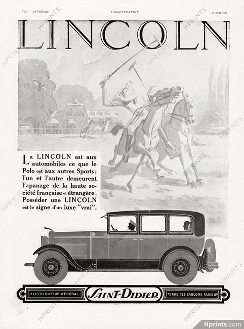 Lincoln (Cars) 1930 Polo