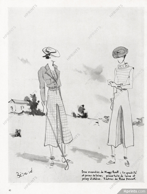 Maggy Rouff 1935 Golfers, Christian Bérard