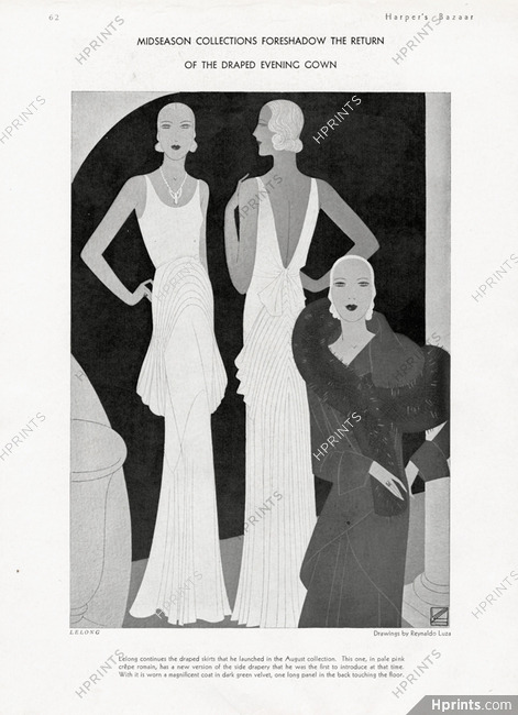 Lucien Lelong 1931 Evening Gowns, Reynaldo Luza