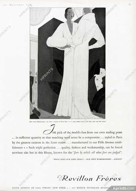 Revillon (Fur Clothing) 1931 Marcel Fromenti