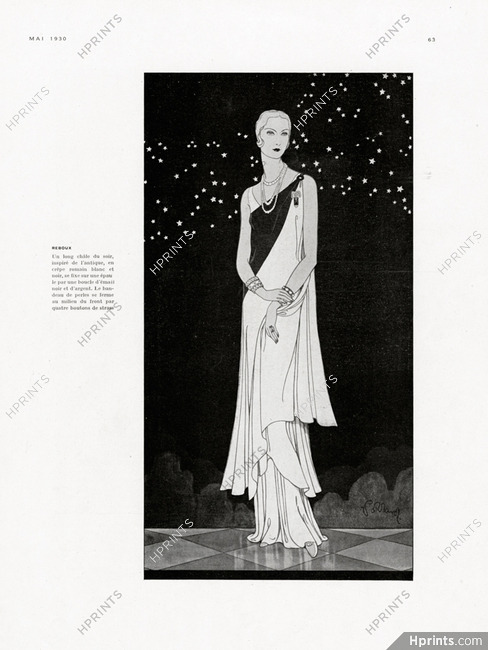 Reboux (Couture) 1930 Châle du soir, Douglas Pollard