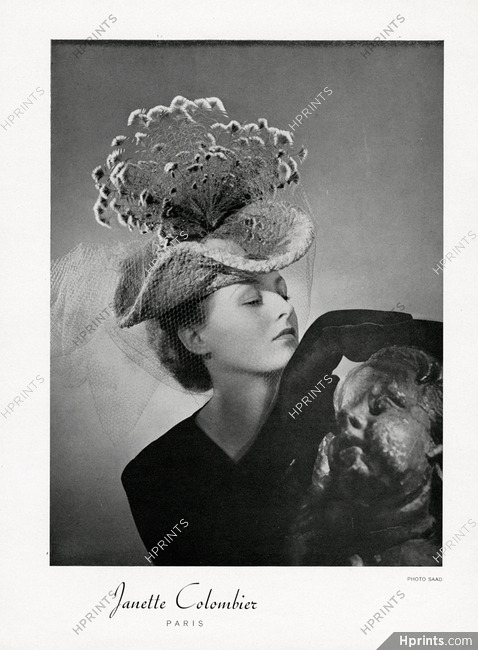Janette Colombier (Millinery) 1943 Photo Saad