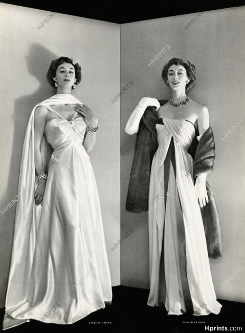 Jacques Griffe, Christian Dior 1959 Evening Gowns, Style Empire, Photo Pottier