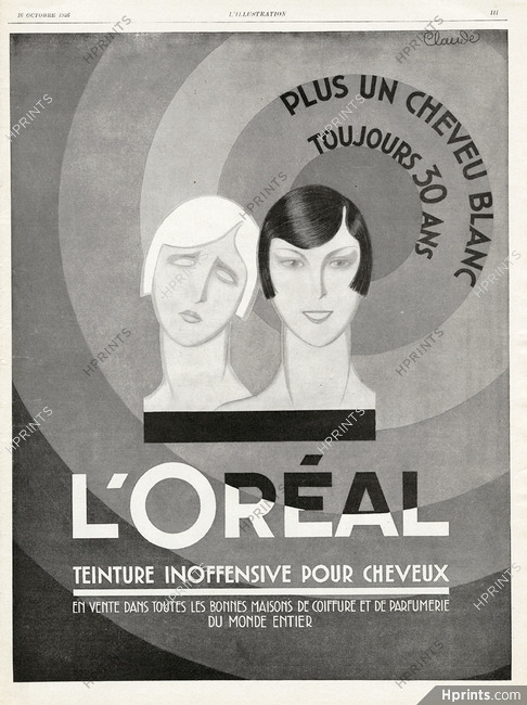 L'Oréal 1926 Dyes for hair, Poster Art, Claude
